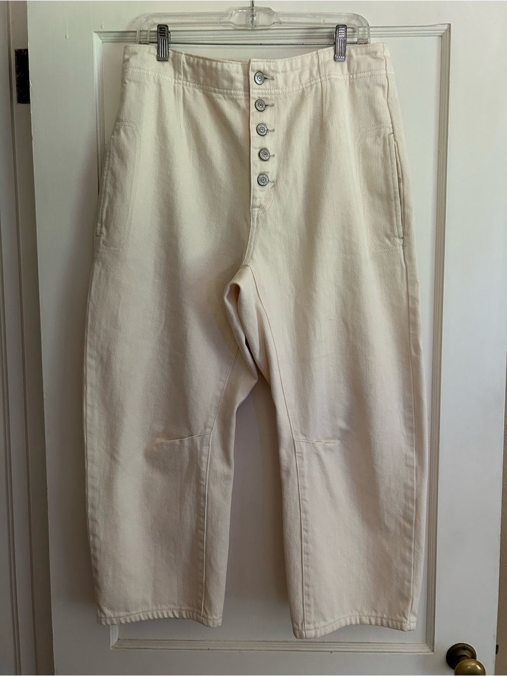 Free the People 
We The Free Collection
High Waisted Button-Front Barrel Leg